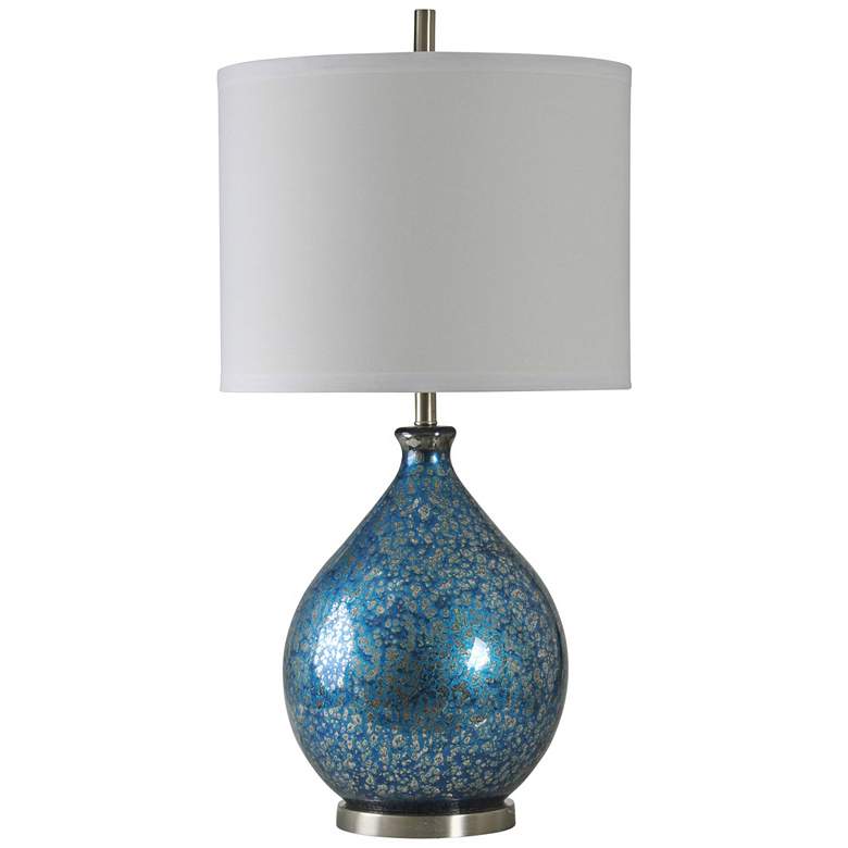 Image 1 Memphis Blue Mercury Glass Table Lamp