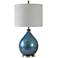 Memphis Blue Mercury Glass Table Lamp