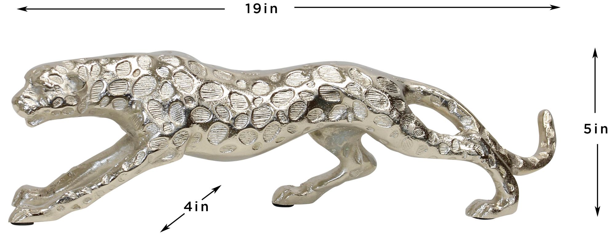 Image 3 Menagerie Filigree Leopard  Decorative Object - Nickel Plated more views