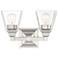Mencino 12 3/4" Wide Satin Nickel and Clear Glass Bath Light