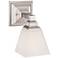 Mencino-Opal 9" High Satin Nickel and Opal Glass Wall Sconce