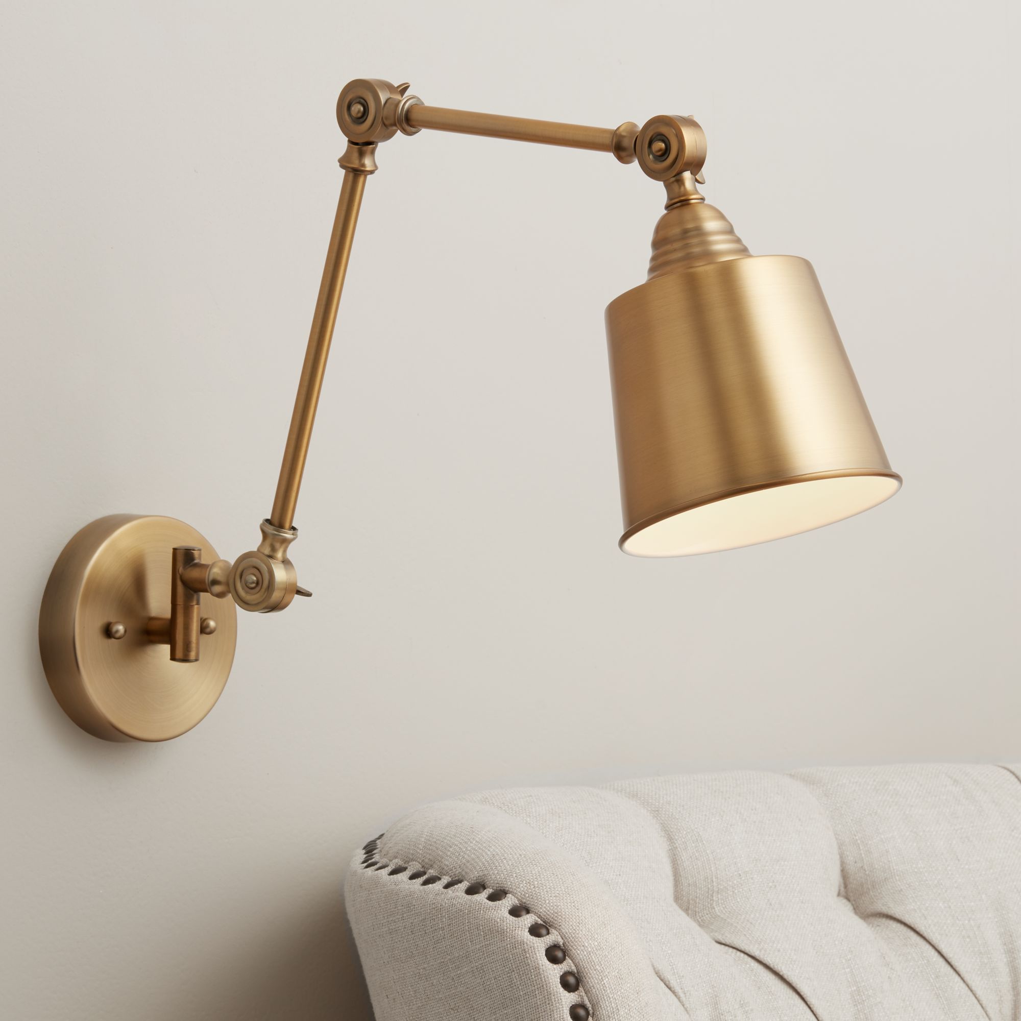 aged brass wall lights