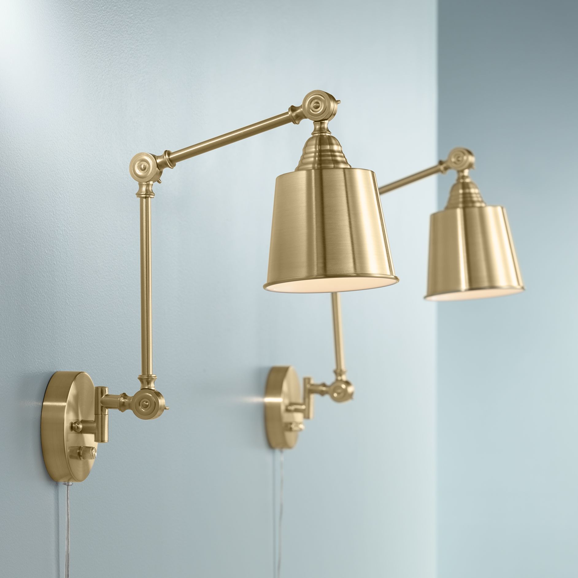 aged brass wall lights