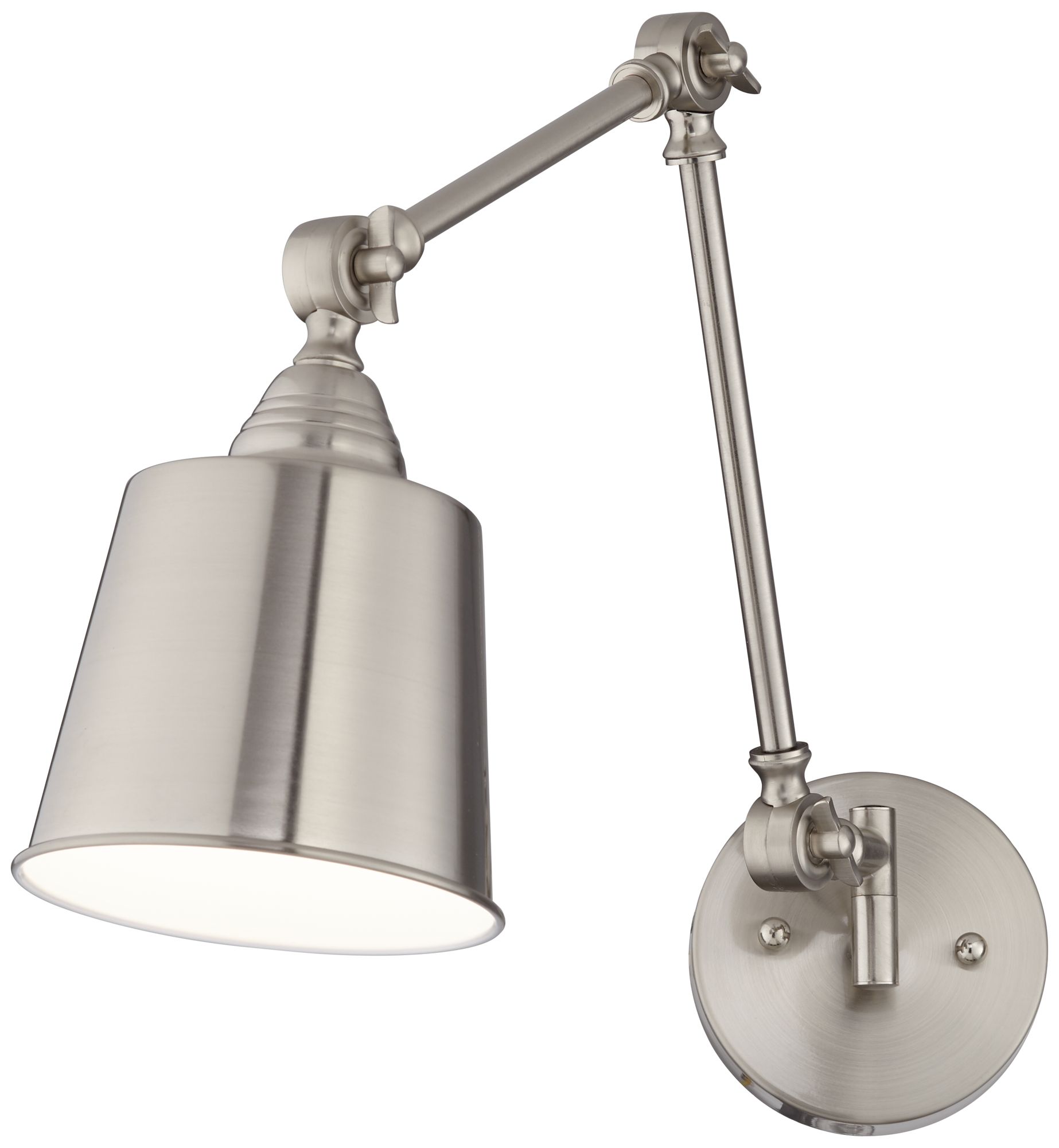 Mendes Brushed Nickel Hardwire Wall Lamp 35C74 Lamps Plus