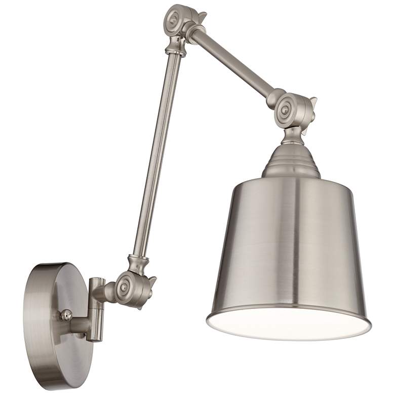 Mendes Brushed Nickel Hardwire Wall Lamps Set of 2 more views
