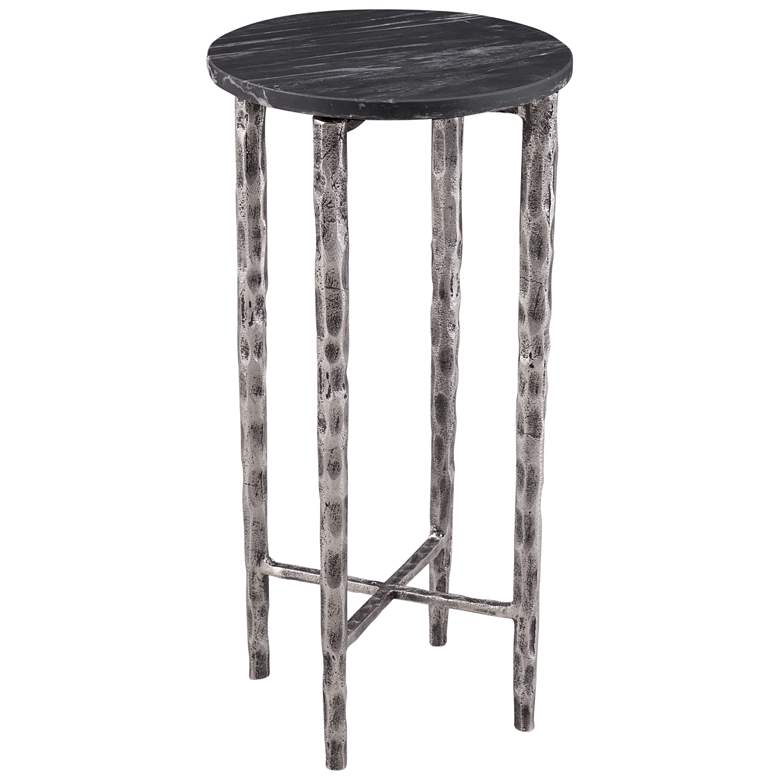 Image 1 Mendez 24' Tall Cast Aluminum/Marble Accent Table