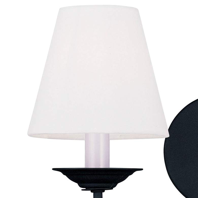 Image 2 Mendham 10 1/2" High Black 2-Light Wall Sconce more views