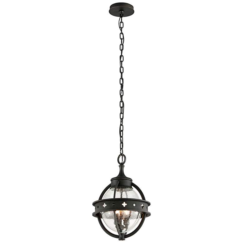 Image 1 Mendocino 18 1/4" High Black Outdoor Hanging Light