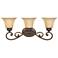 Mendocino 24.25" Wide 3-Light Forged Sienna Traditional Vanity Light