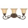 Mendocino 24.25" Wide 3-Light Forged Sienna Traditional Vanity Light