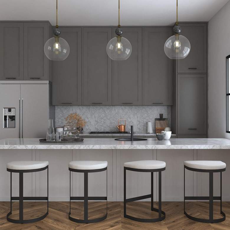 Image 3 Mendota 13 3/4"W Oxidized Aged Brass and Black Pendant Light more views