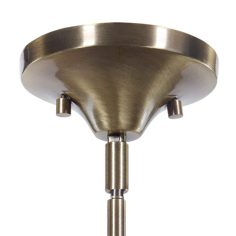 Image 6 Mendota 13 3/4"W Oxidized Aged Brass and Black Pendant Light more views
