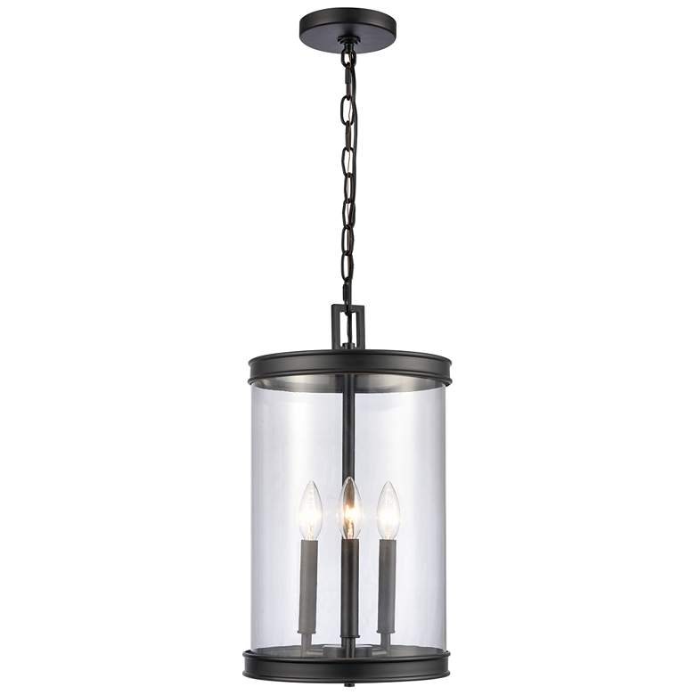 Image 1 Mendoza 10.25" Wide 3-Light Pendant - Matte Black