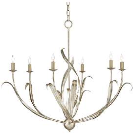 Image1 of Menefee 32" Wide Silver Granello 6-Light Chandelier