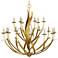 Menefee 49 1/4" Wide Antique Gold Leaf 18-Light Chandelier