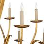 3_Menefee 49 1/4" Wide Antique Gold Leaf 18-Light Chandelier more views