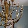 4_Menefee 49 1/4" Wide Antique Gold Leaf 18-Light Chandelier more views