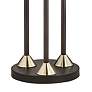Menlo Lane Black-Bronze 3-Light Seedy Glass Floor Lamp