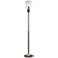 Menlo Lane Black-Bronze Seedy Glass Floor Lamp