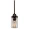 Menlo Park 1-Light Oil Rubbed Bronze Metal and Clear Glass Pendant