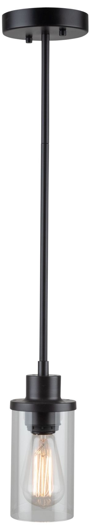 Image 3 Menlo Park 1-Light Oil Rubbed Bronze Metal and Clear Glass Pendant more views