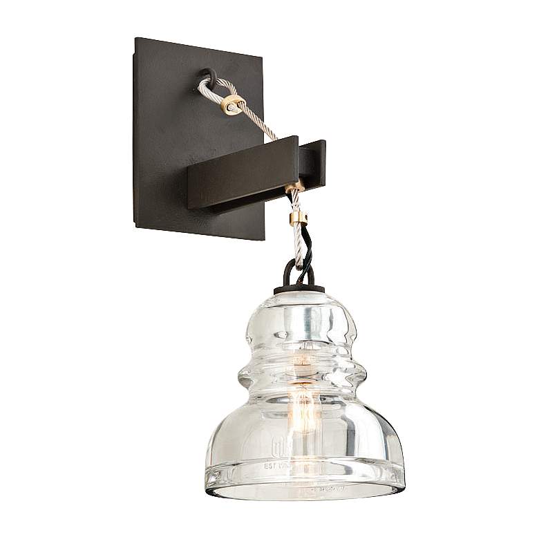 Image 2 Menlo Park 14" High Deep Bronze Wall Sconce