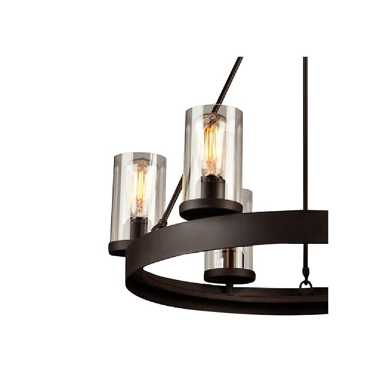 Image 4 Menlo Park 26" Wide Oil-Rubbed Bronze 6-Light Chandelier more views