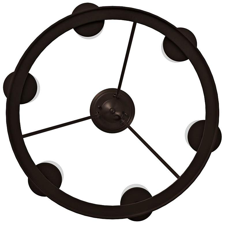 Image 5 Menlo Park 26" Wide Oil-Rubbed Bronze 6-Light Chandelier more views