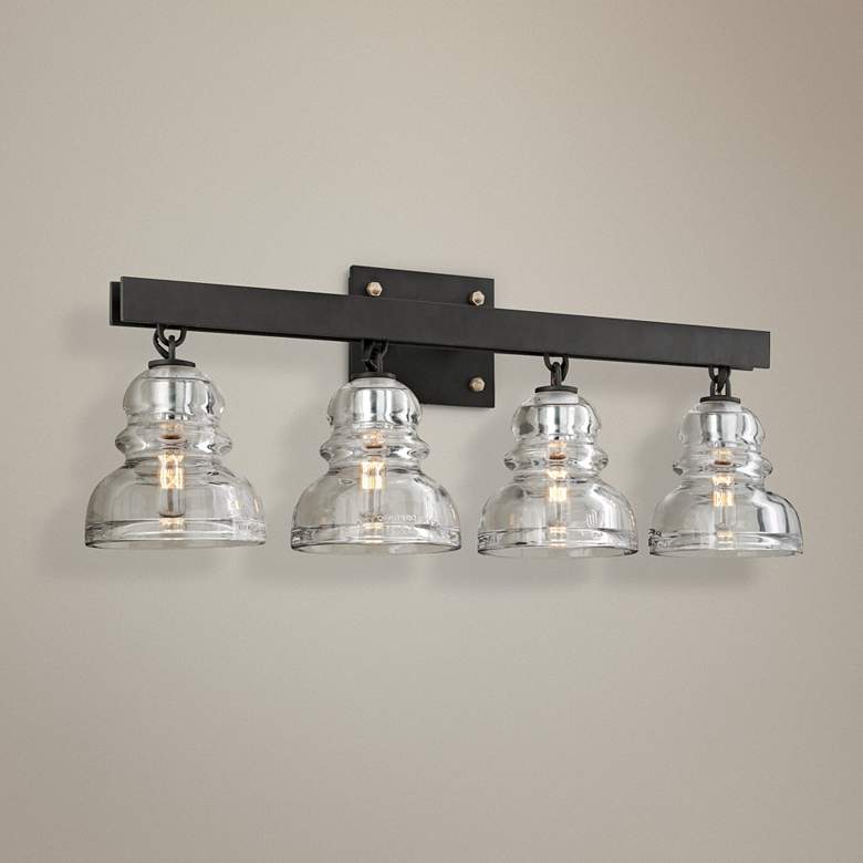 Image 1 Menlo Park 28" Wide Deep Bronze Bath Light