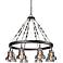 Menlo Park 32 3/4" Wide Iron and Brass Chandelier
