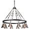 Menlo Park 42 1/2" Wide Iron Brass Wagon Wheel Chandelier