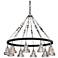 Menlo Park 42 1/2" Wide Textured Iron 10-Light Chandelier