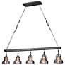 Menlo Park 44 1/2" Wide Iron and Brass Chandelier
