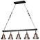 Menlo Park 44 1/2" Wide Iron and Brass Chandelier