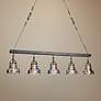 Menlo Park 44 1/2" Wide Iron and Brass Chandelier