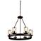 Menlo Park 6-Light Oil Rubbed Bronze Metal and Clear Glass Chandelier