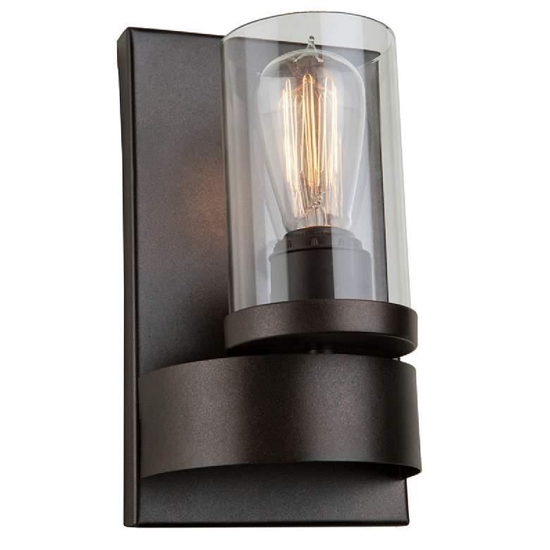 Image 1 Menlo Park 9.75" High Oil Rubbed Bronze Wall Sconce
