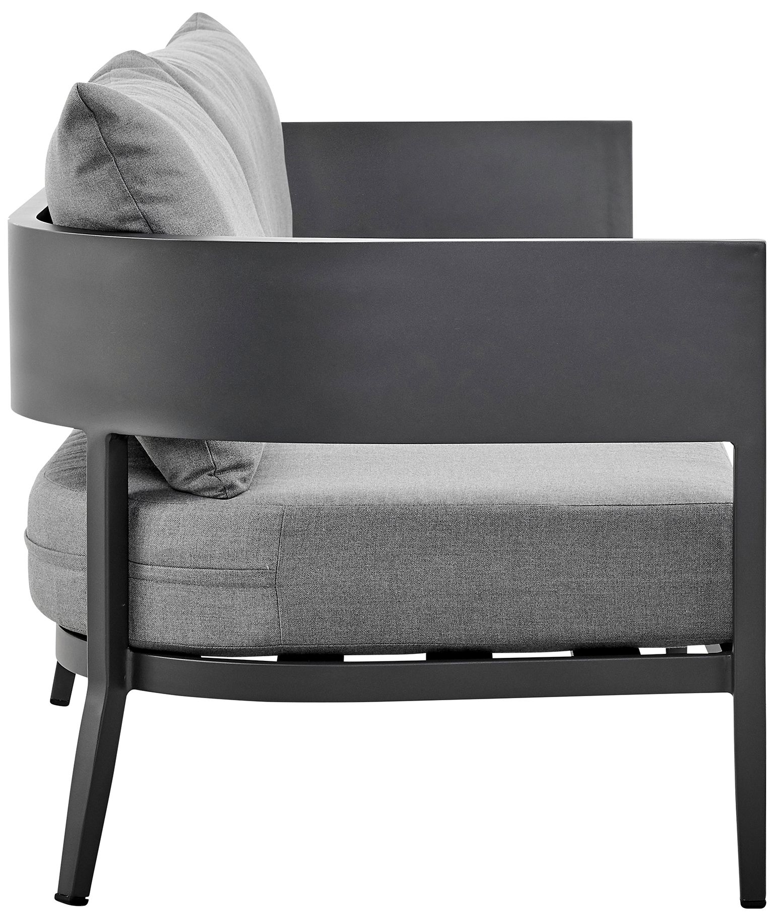 Image 4 Menorca 4 Piece Outdoor Dark Gray Aluminum Outdoor Conversation Set more views