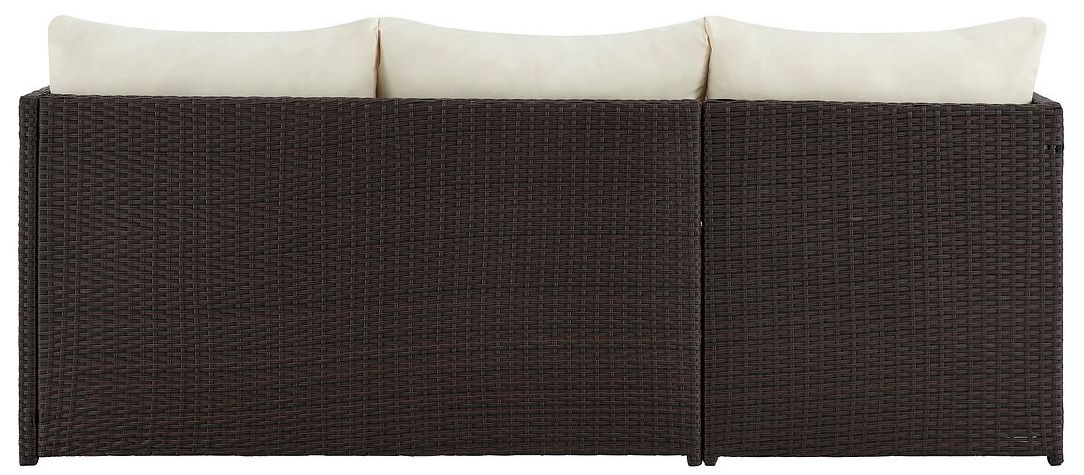 Image 7 Menton Patio 2-Seater and Lounge Chair with Coffee Table Cream Cushions more views