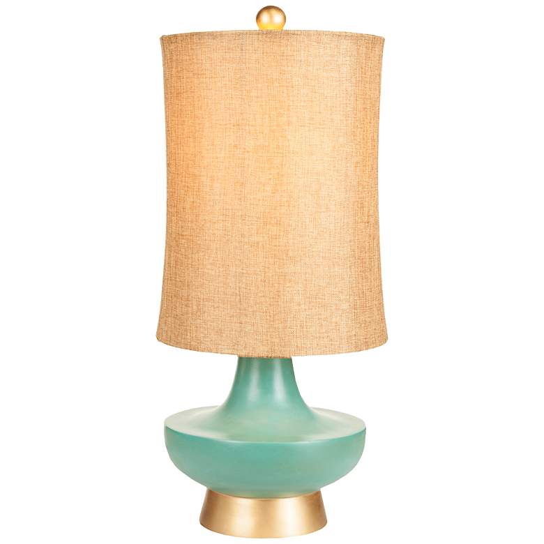 Image 1 Meoghan 23 inch Aged Gold and Green Turquoise Accent Table Lamp