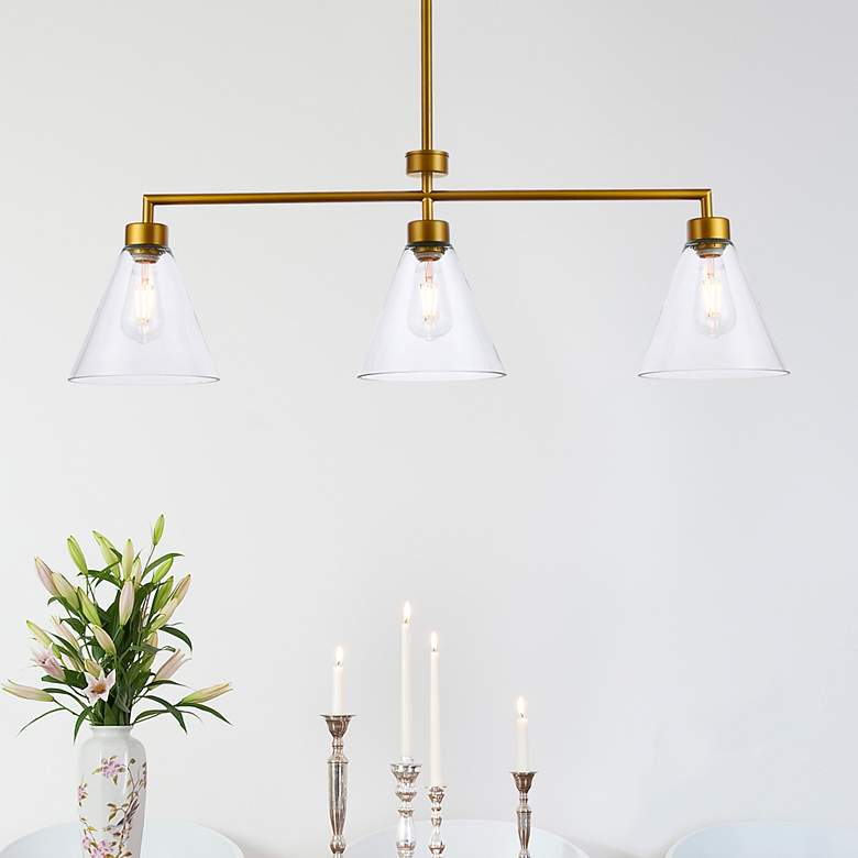 Image 1 Mera 3 Lts Brass Pendant