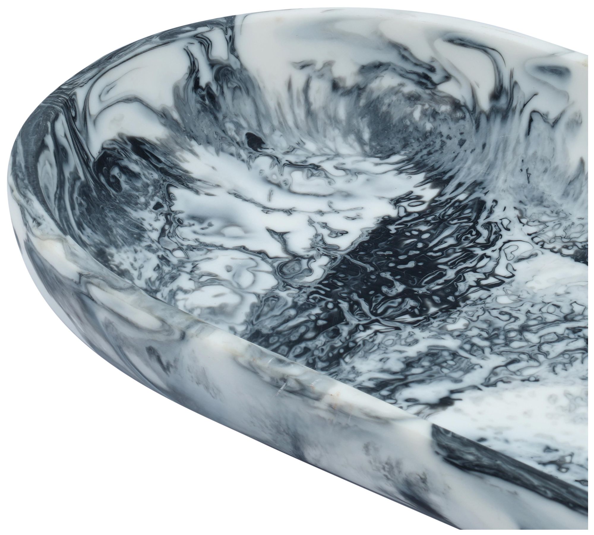 Image 2 Mera Black & White Long Resin Serving Platter more views