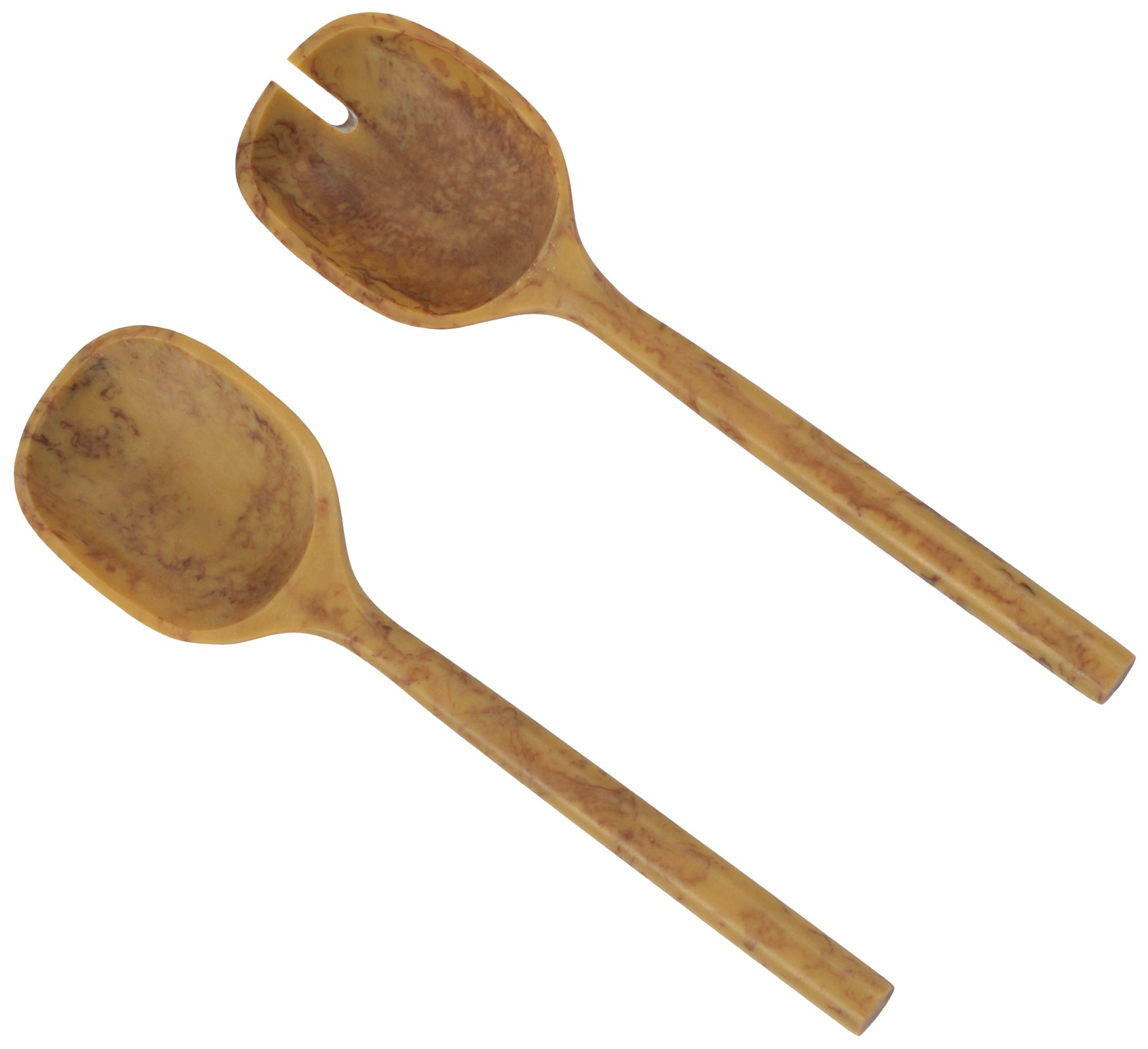 Image 2 Mera Mustard Yellow Resin Serving Spoons - Set of 2 more views