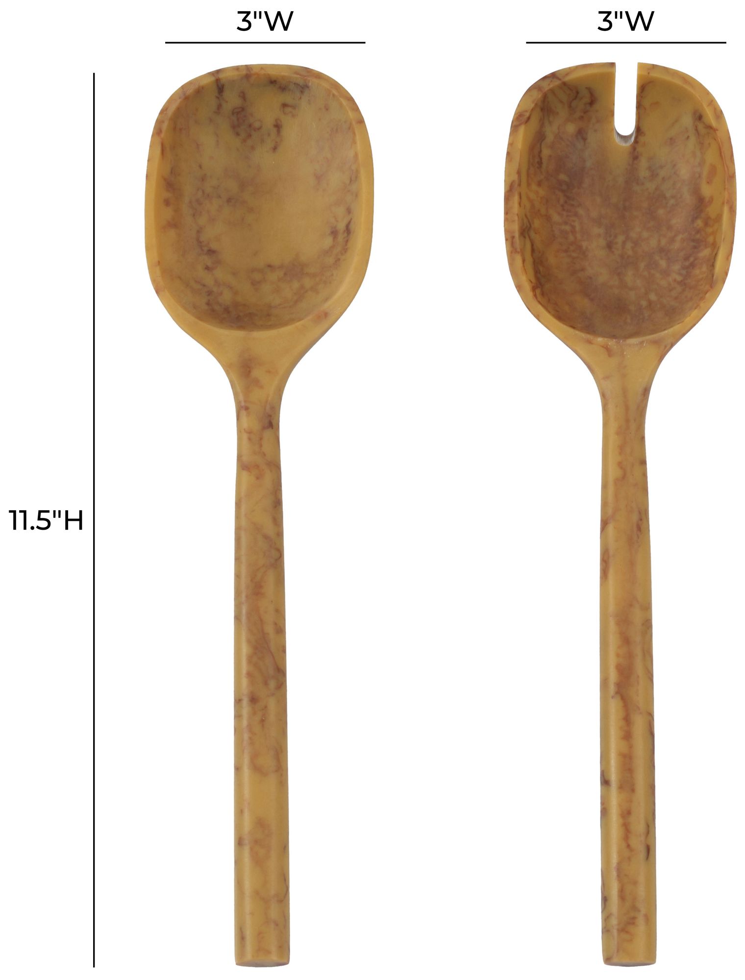 Image 4 Mera Mustard Yellow Resin Serving Spoons - Set of 2 more views