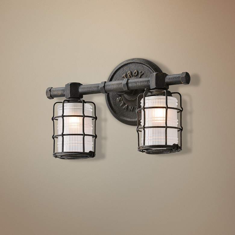 Image 1 Mercantile 13 3/4" Wide Vintage Bronze Bath Light
