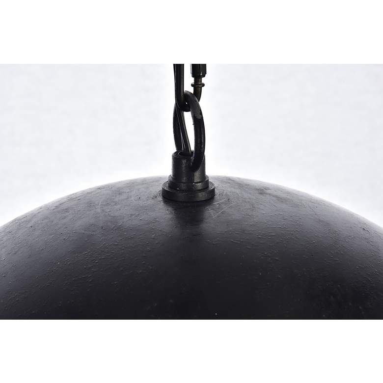 Image 4 Merce 15" Wide Vintage Black Dome Pendant Light more views
