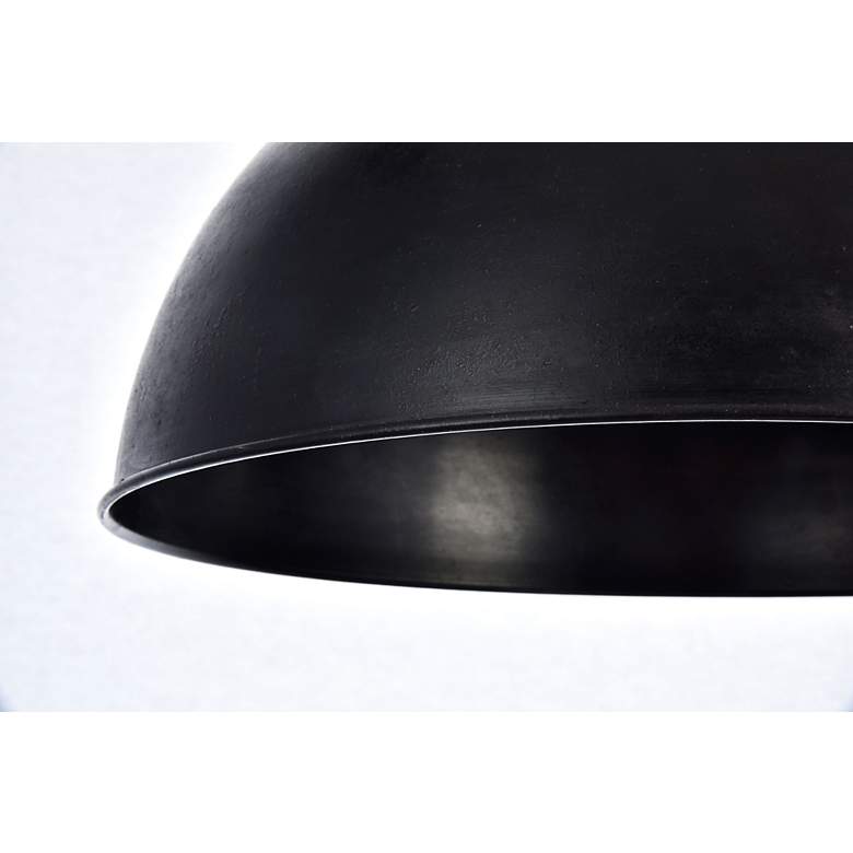 Image 5 Merce 15" Wide Vintage Black Dome Pendant Light more views