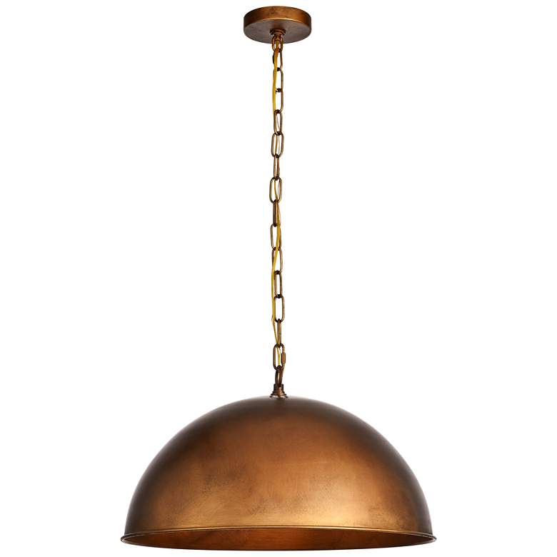 Image 1 Merce 20" Wide Brass 1-Light Pendant Light