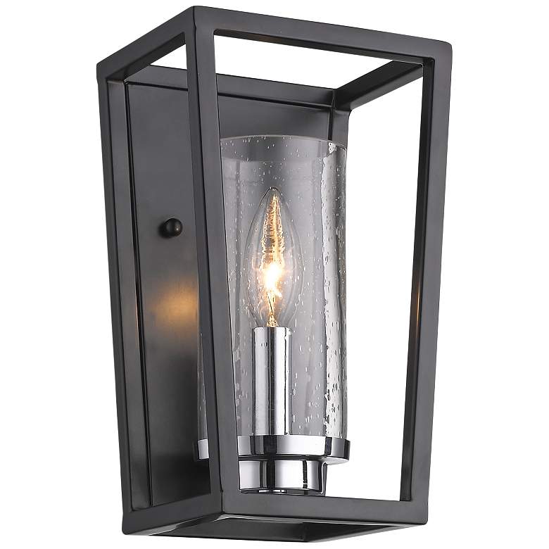 Image 1 Mercer 10" High Black Wall Sconce