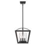 4_Mercer 11 3/4" Wide 3-Light Semi-Flush in Matte Black with Seeded Glas more views